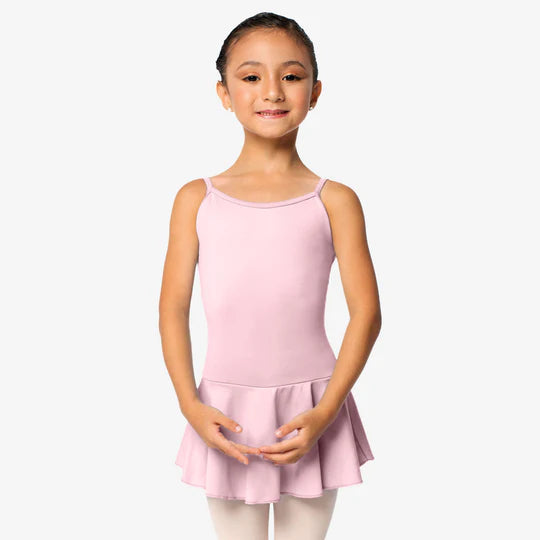 Bow Back Cami Leo w/skirt-LIGHT PNK : 2-4