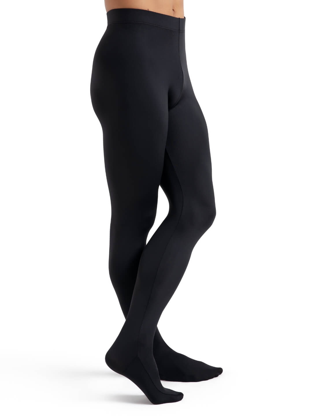 Ultra Soft Black Footed Tights for Men