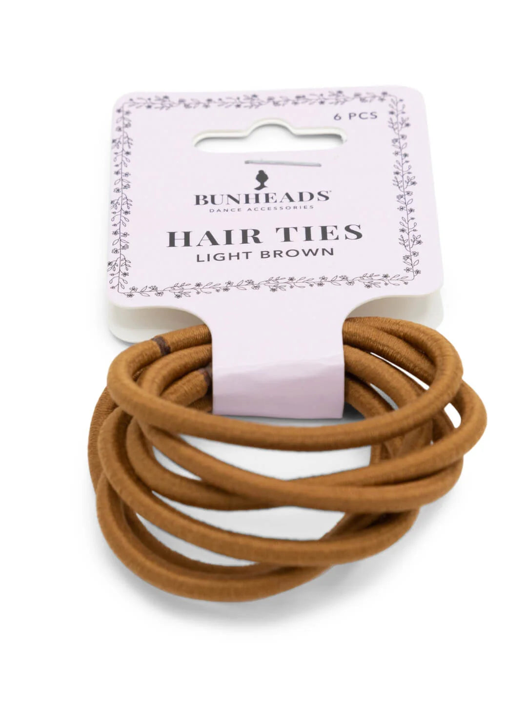 Bunhead Hair Ties 6 pack-Light Brown