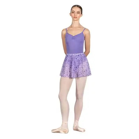 Printed Floral Mesh Skirt - Ladies