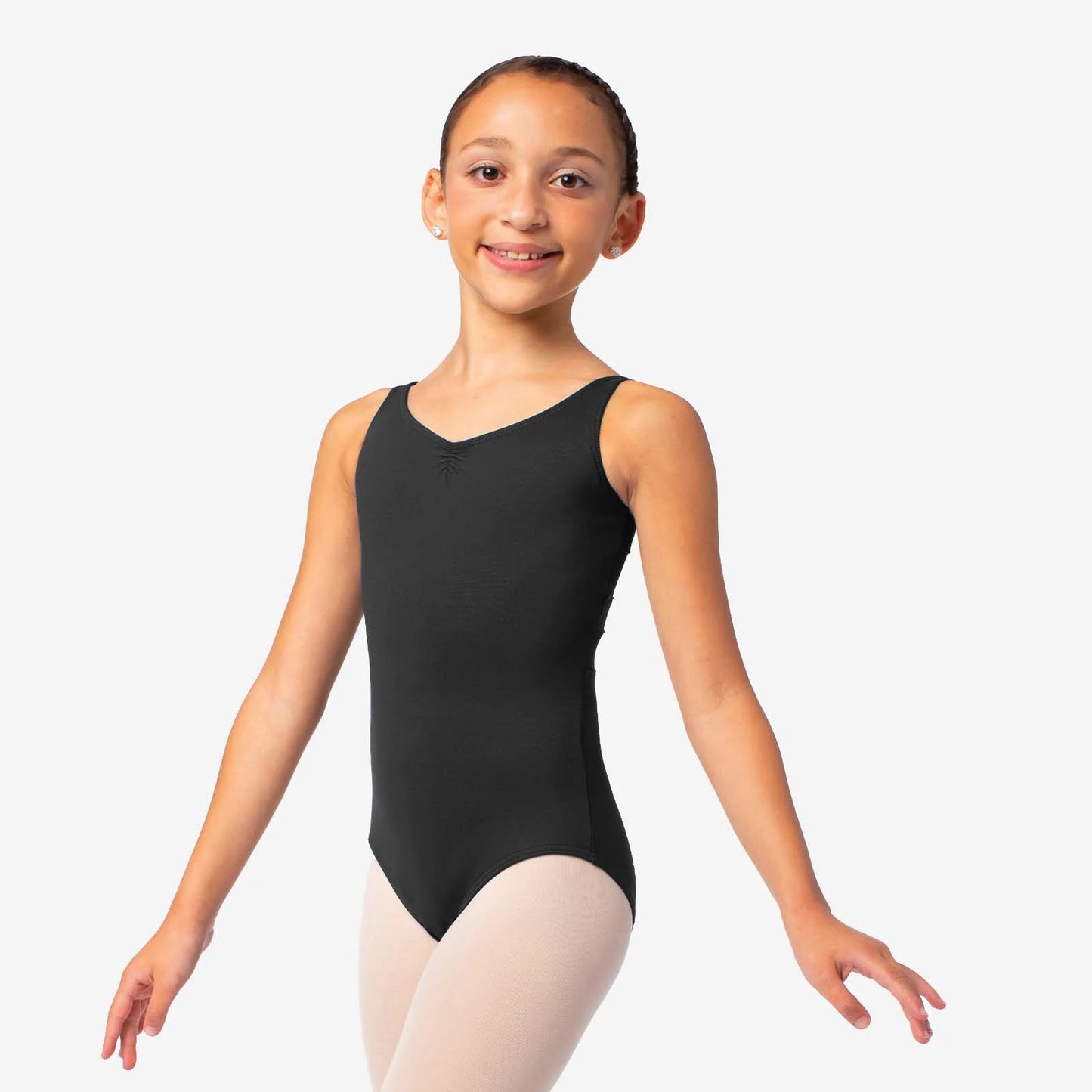 Joelle Tank Leo with Pinch Front & Mesh Back