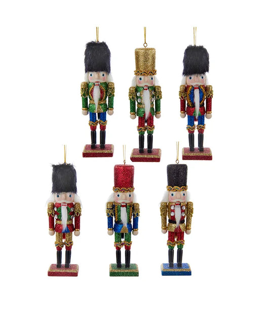 6" Nutcrackers With Glitter Ornaments