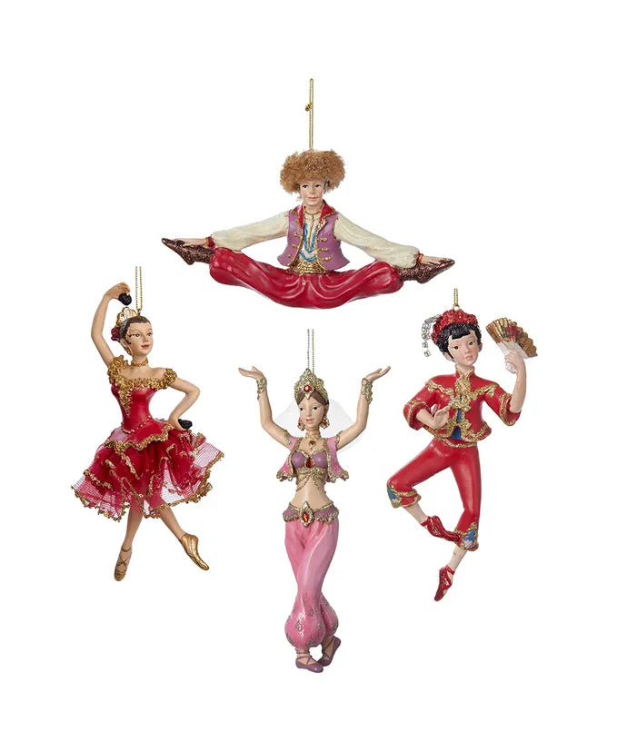 6.5" Nutcracker Suite International Dancer Ornaments