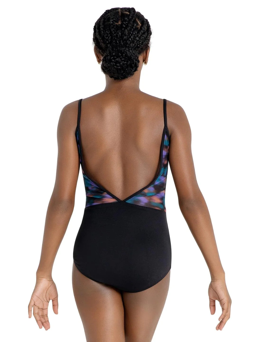 11910W V front Scoop Back Leo-BLK : S