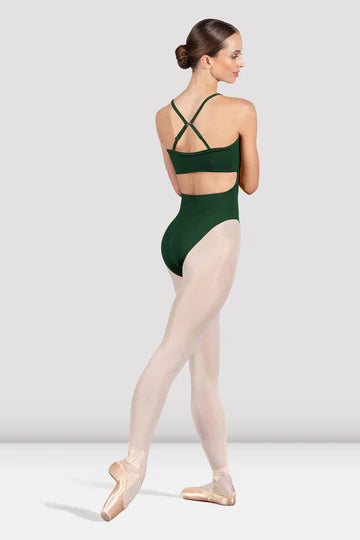 Ladies Emi Open Back Pinch Front Cami Leotard